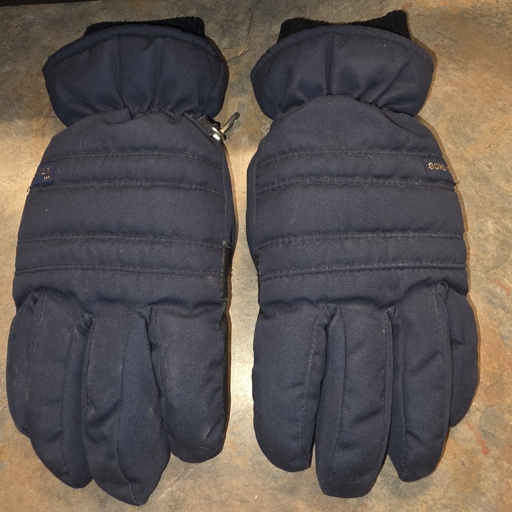 Kombi Gore-Tex Insulated Winter Gloves Black Leather Palm Large Ski Waterproof